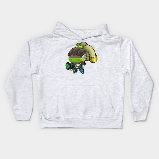 Lil Skating DJ Kids Hoodie by fallerion